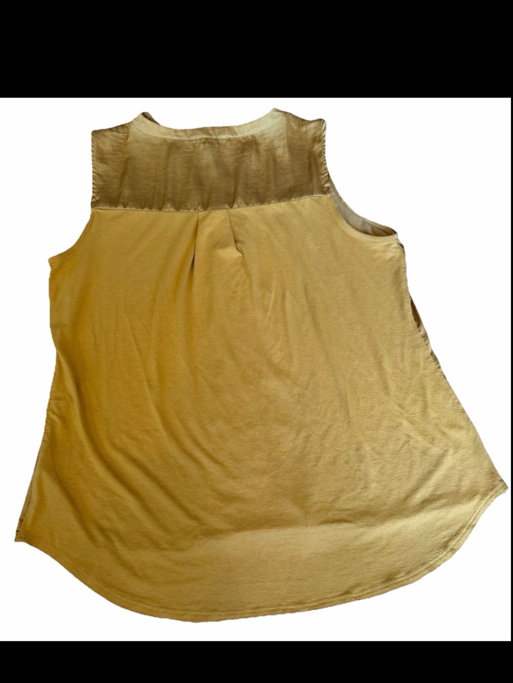 The Limited Women’s Mustard Yellow Sleeveless Keyhole Blouse Top Size Large - Picture 9 of 9